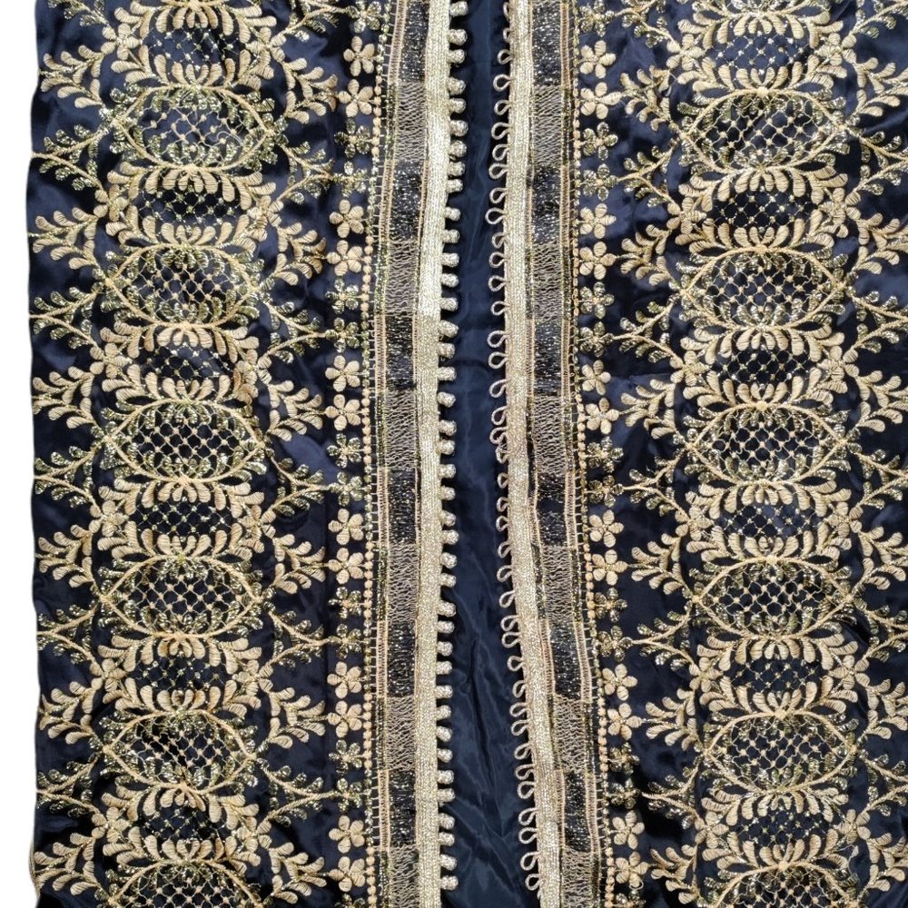 Handmade Men Size L Vintage Traditional African Boubou Dashiki Robe Kaftan Bubu - Picture 2 of 6